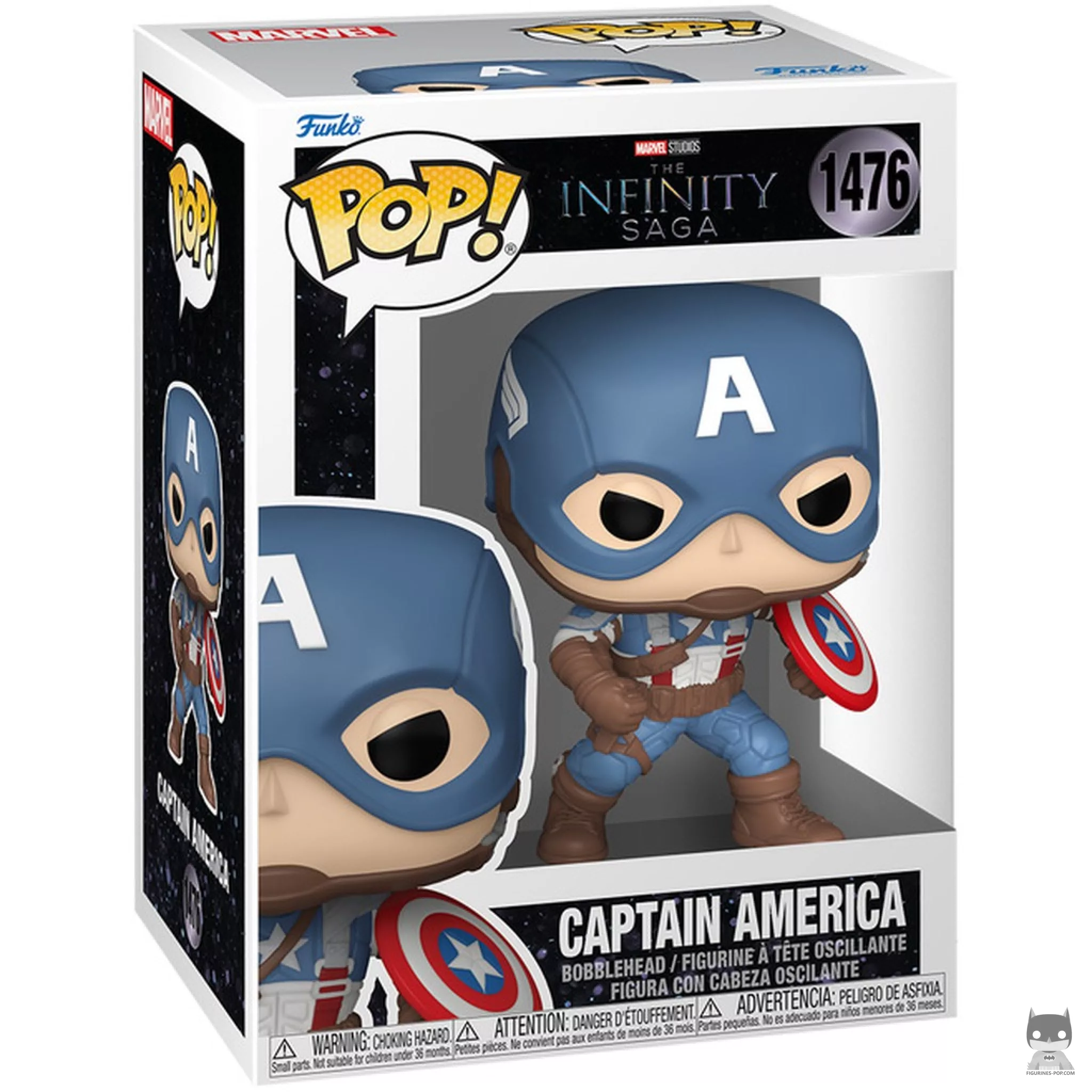 Figurine Funko POP Captain America with Helmet (The First Avenger) avec boîte