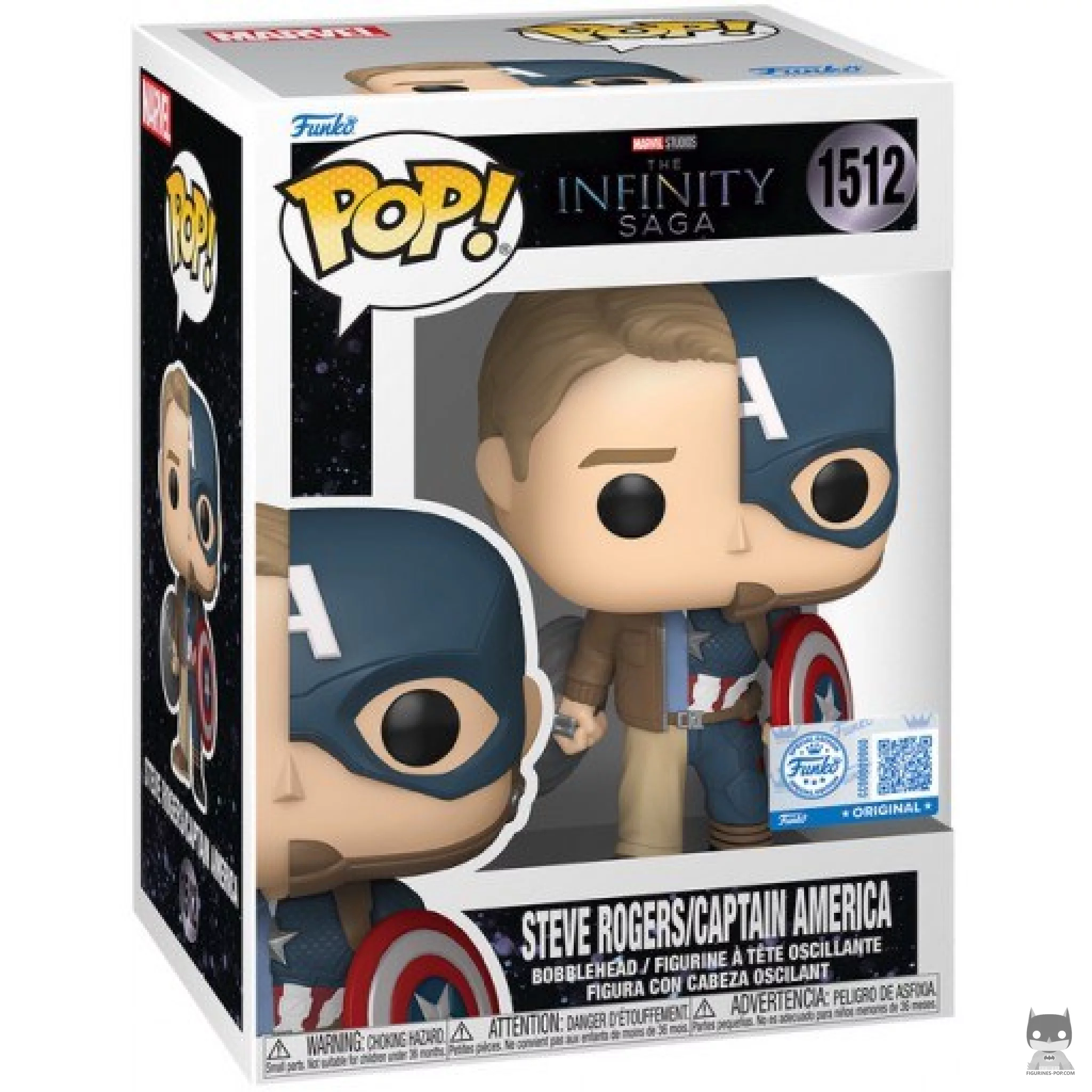Figurine Funko POP Steve Rogers / Captain America avec boîte