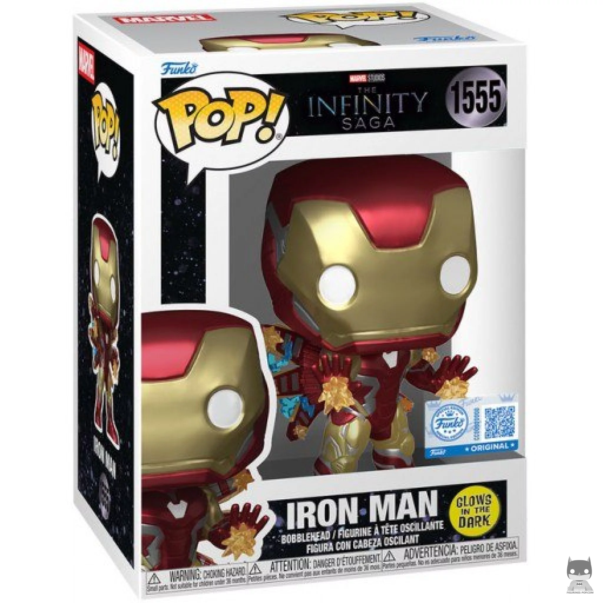 Figurine Funko POP Iron Man (Glow in the Dark) avec boîte