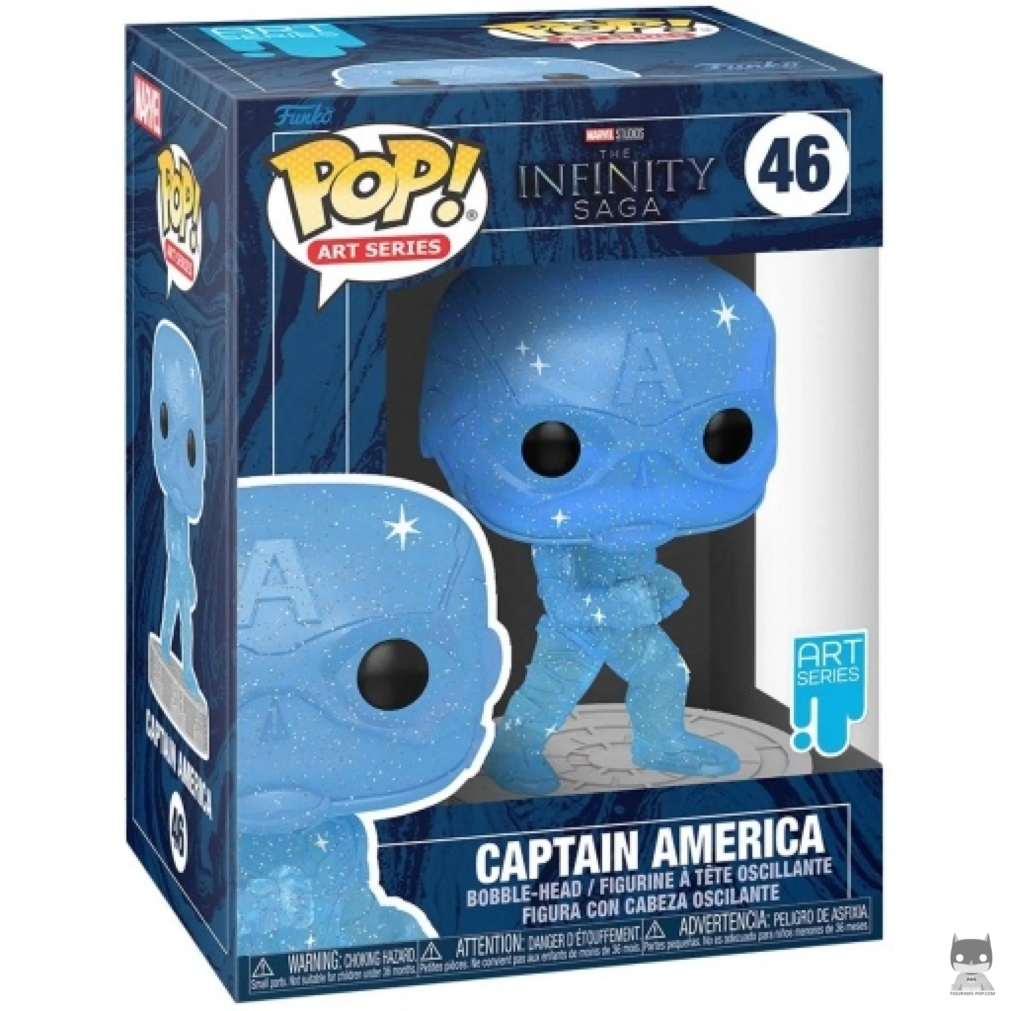 Figurine Funko POP Captain America (Bleu) avec boîte