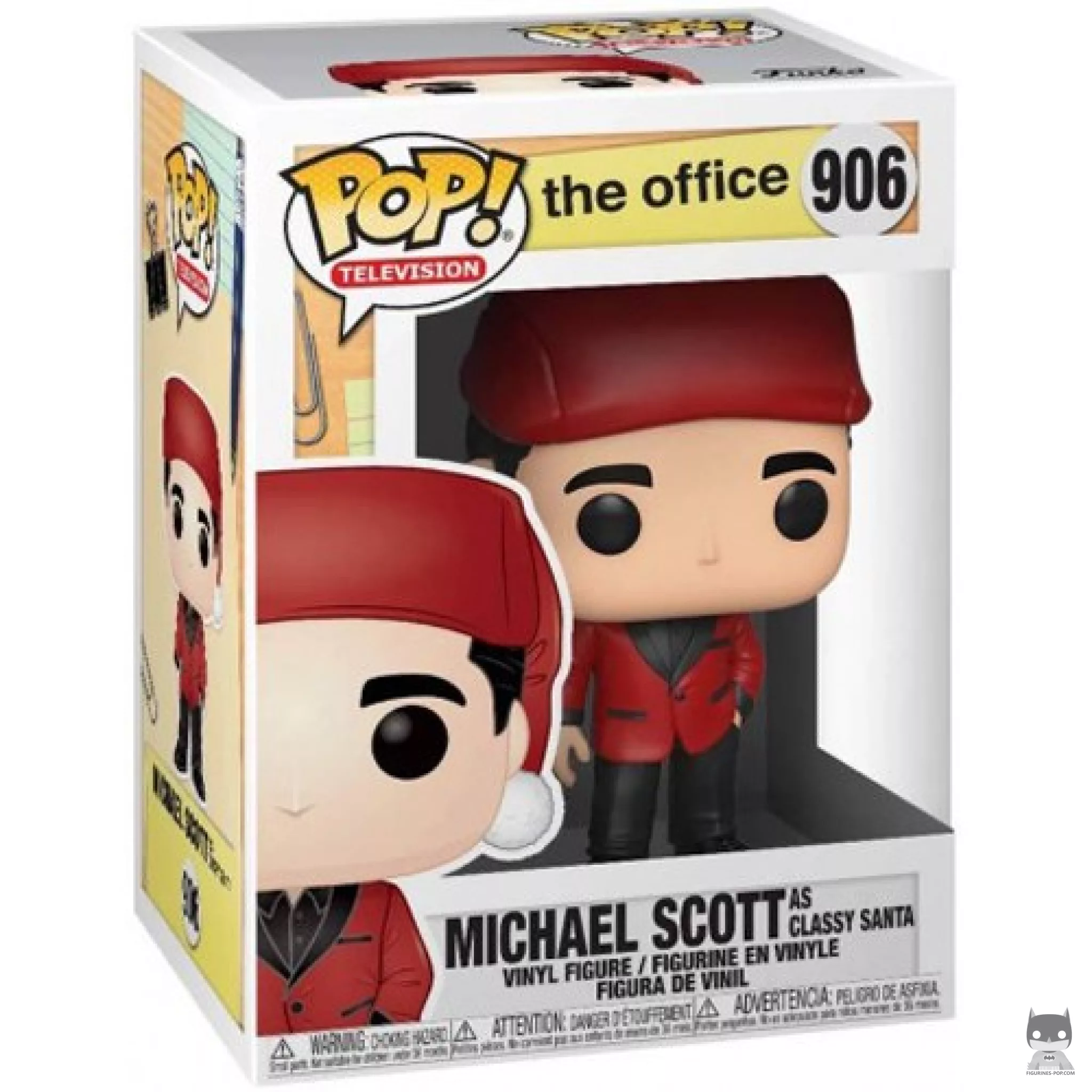 Figurine Funko POP Michael Scott en Père Noël chic avec boîte