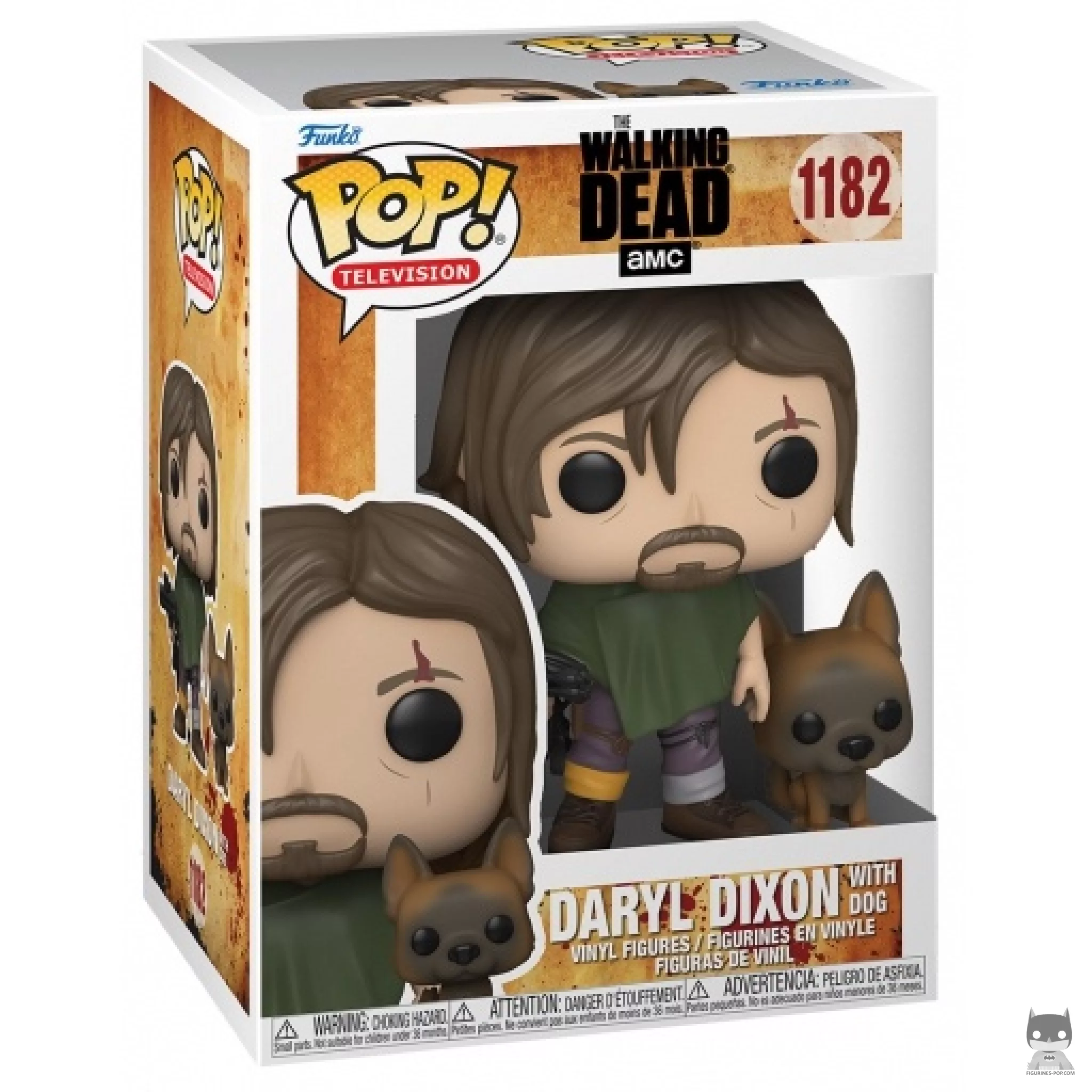 Figurine Funko POP Daryl avec chien avec boîte