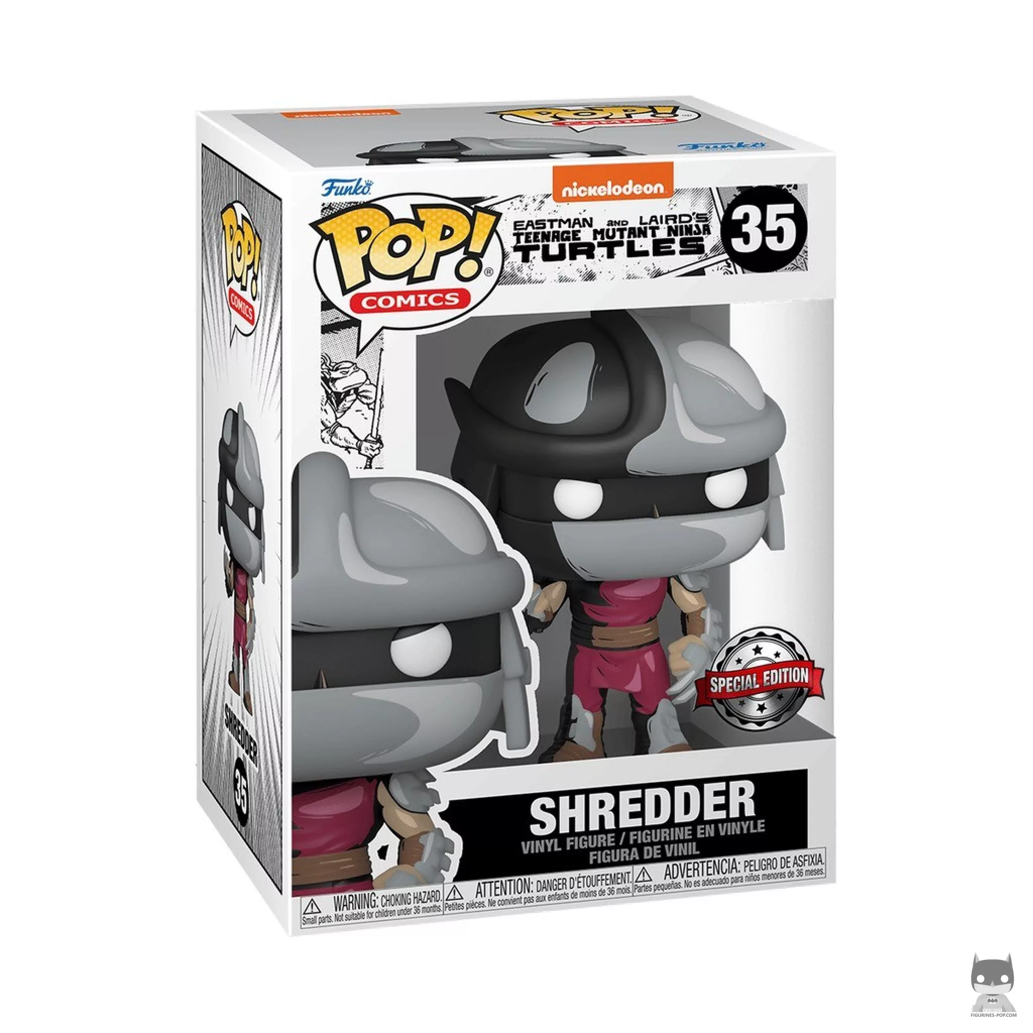 Figurine Funko POP Shredder (Black & White Chase) avec boîte