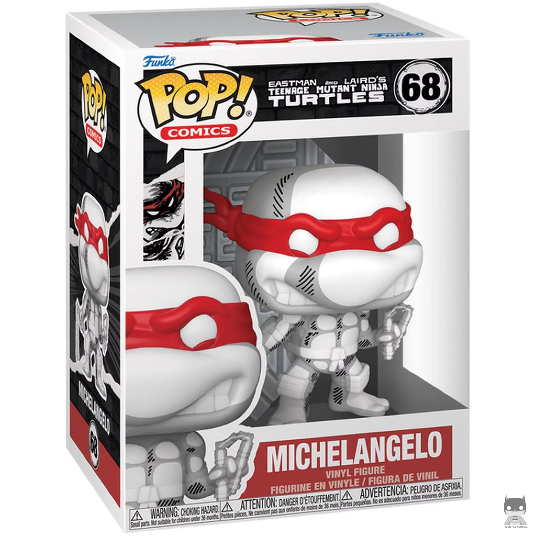 Figurine Funko POP Michelangelo (Endommagé au combat) (Comic Deco) avec boîte