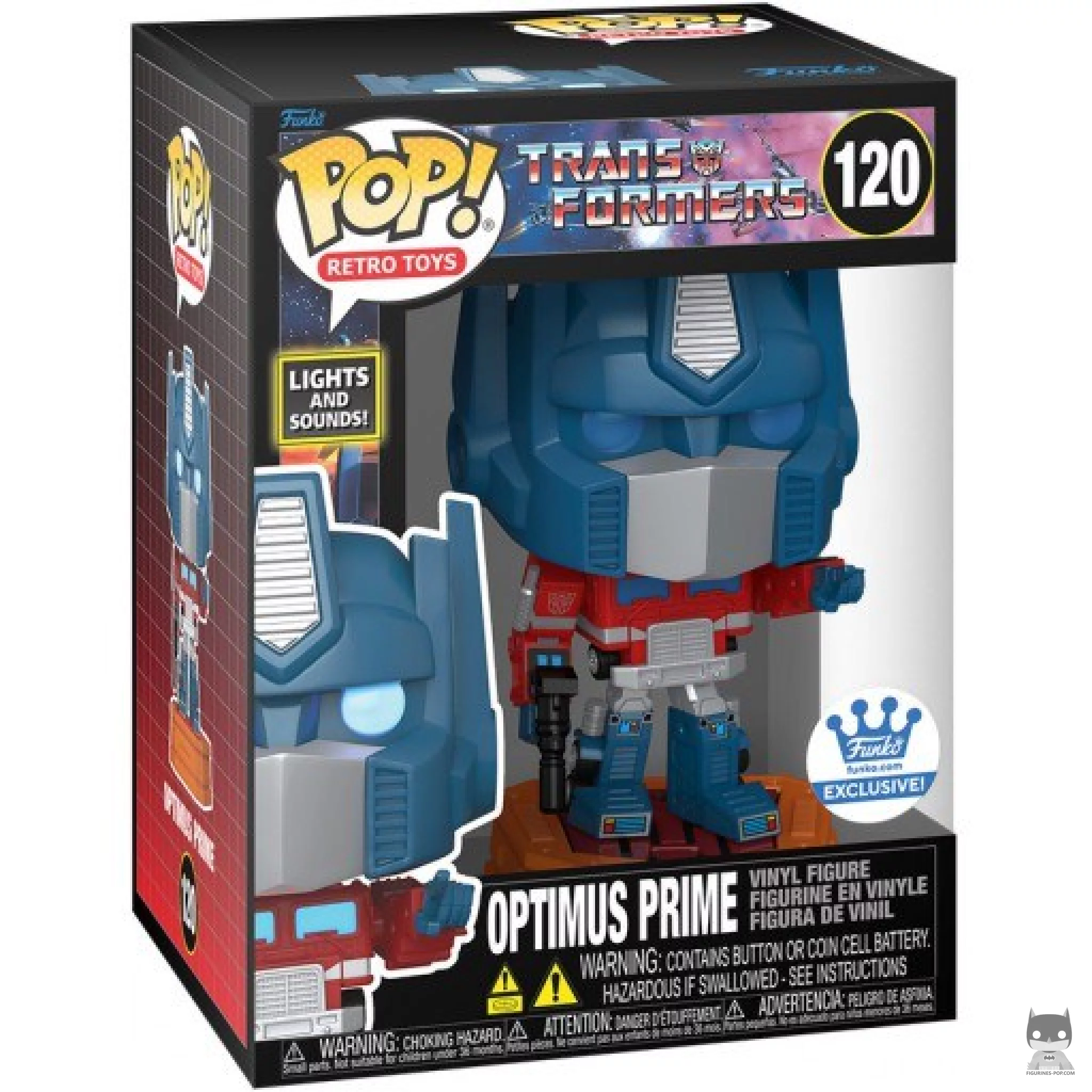 Figurine Funko POP Optimus Prime (Lights & Sound) avec boîte