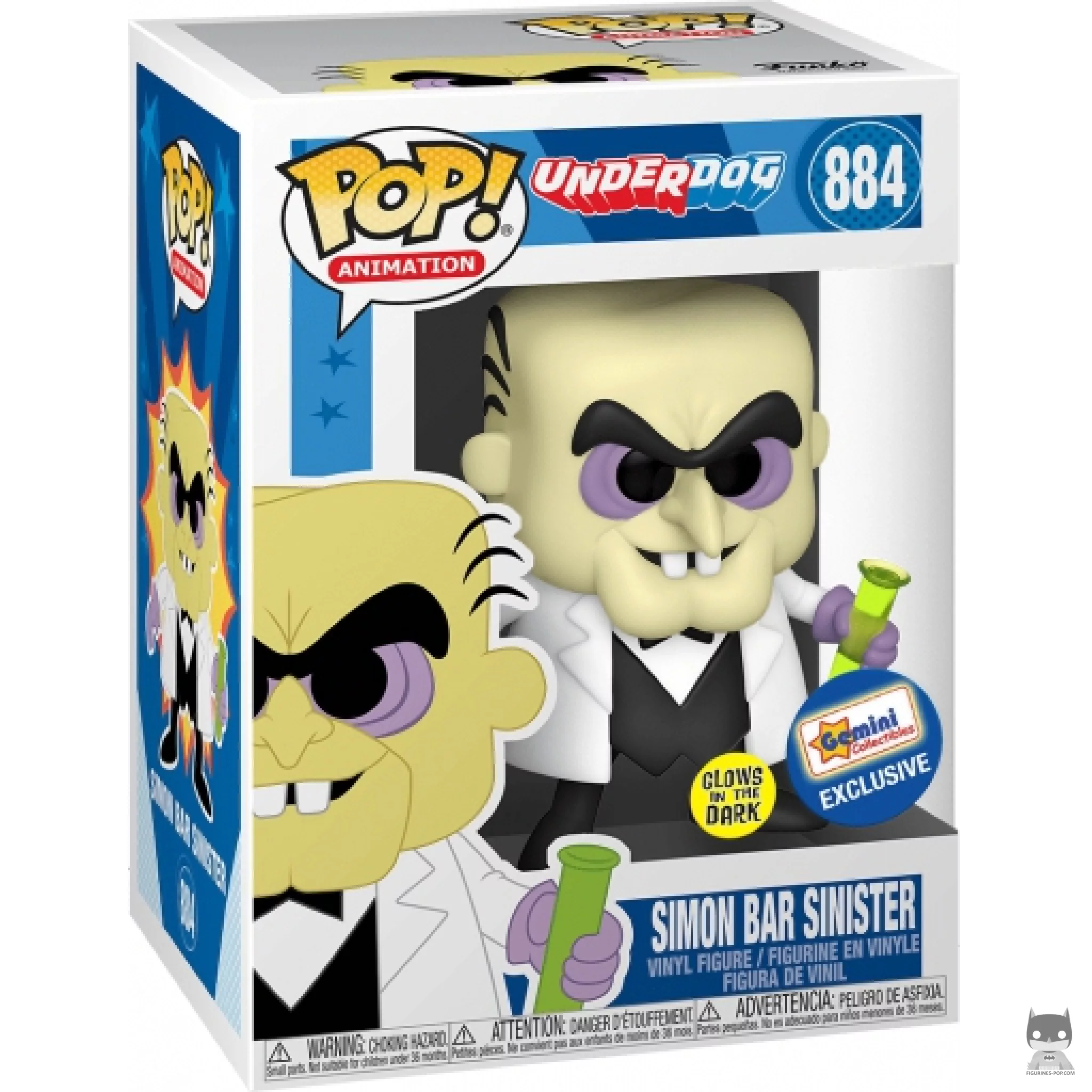 Figurine Funko POP Simon Bar Sinister (Glow in the Dark) avec boîte
