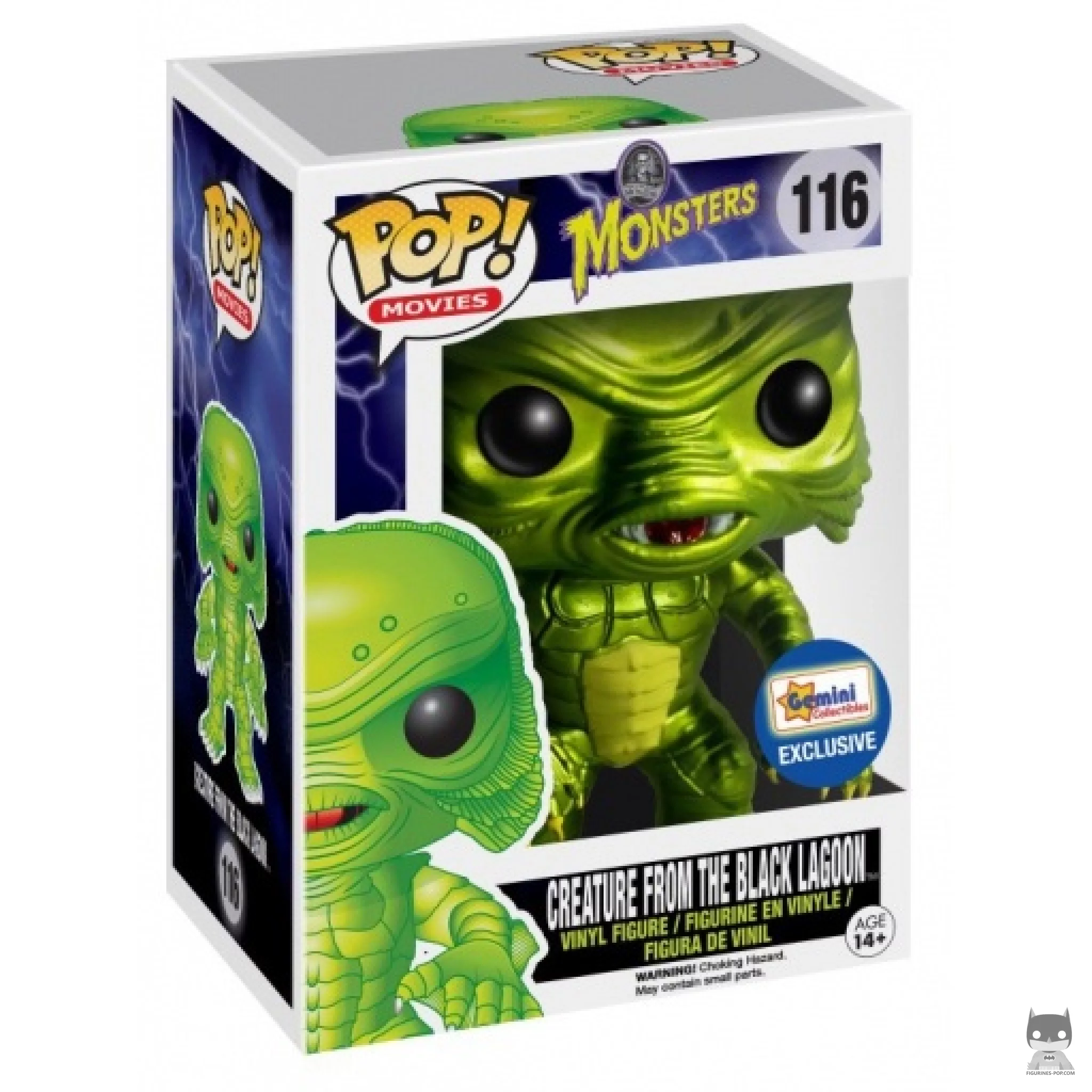 Figurine Funko POP L'Etrange Créature du Lac Noir (Metallic) avec boîte