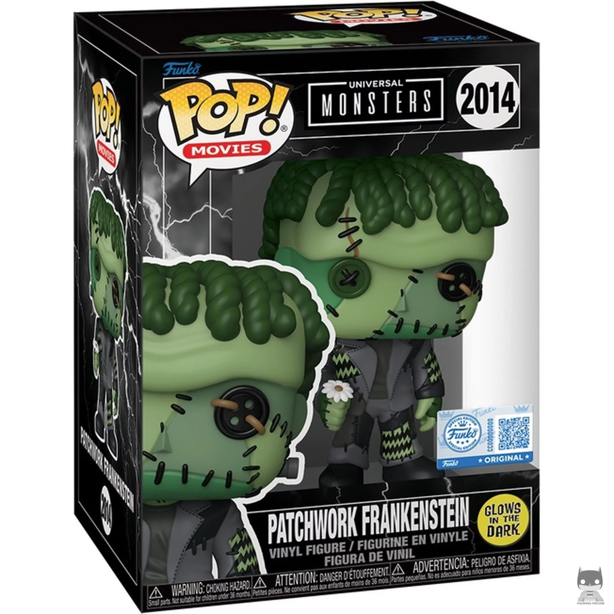 Figurine Funko POP Frankenstein Patchwork (Brille dans le noir) avec boîte