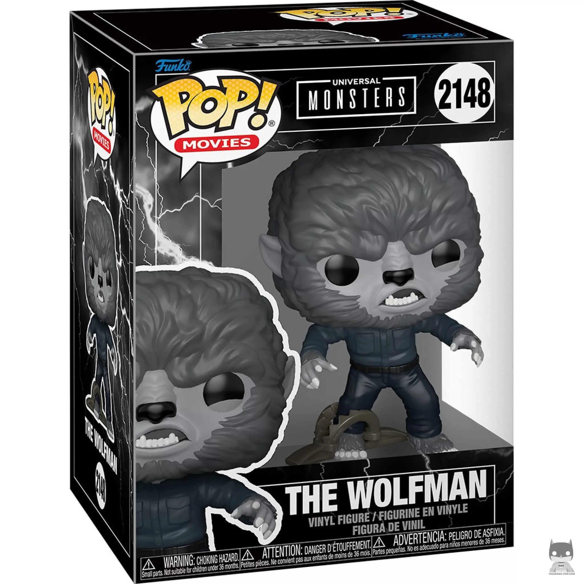 Figurine Funko POP Le Loup-Garou (Black & White) avec boîte