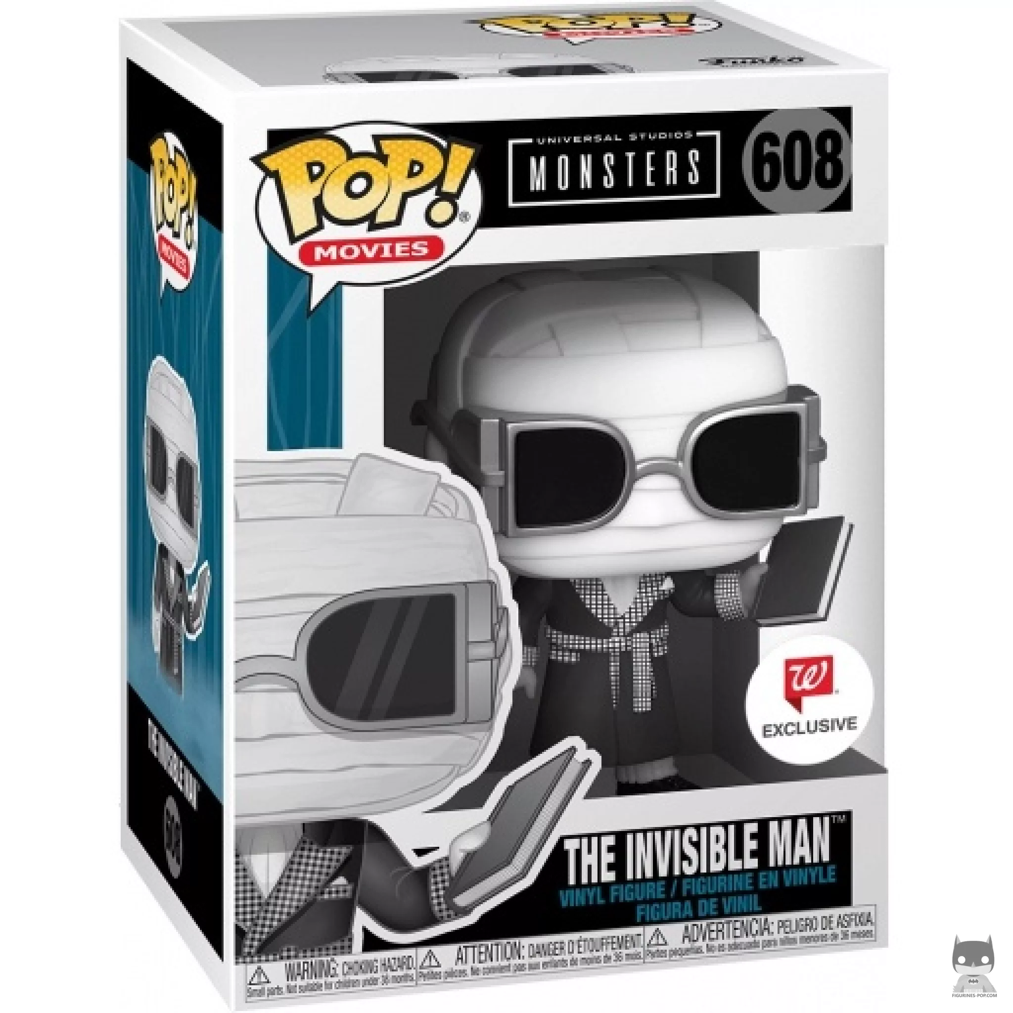 Figurine Funko POP L'Homme Invisible avec livre avec boîte