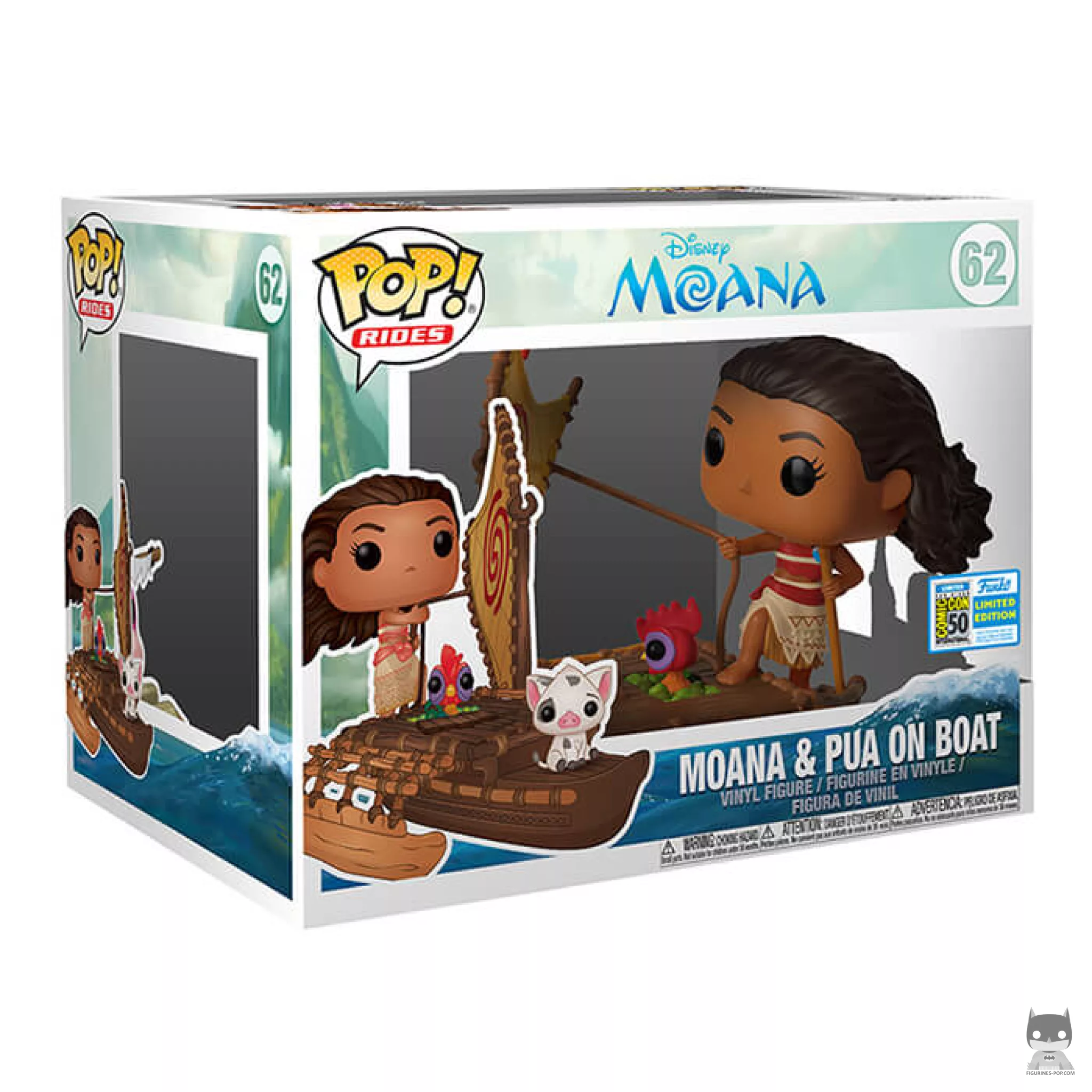 Figurine Funko POP Vaiana & Pua sur le bateau avec boîte