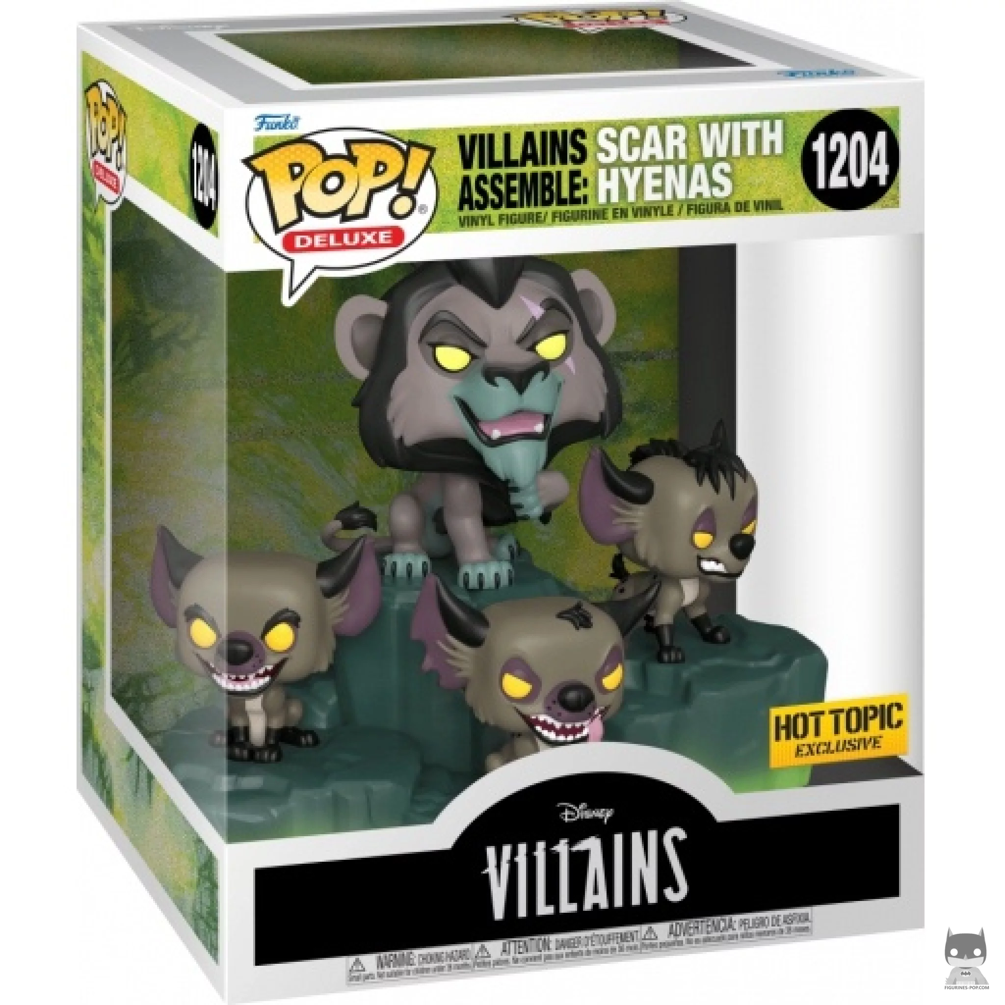 Figurine Funko POP Villains Assemble : Scar avec Hyènes avec boîte