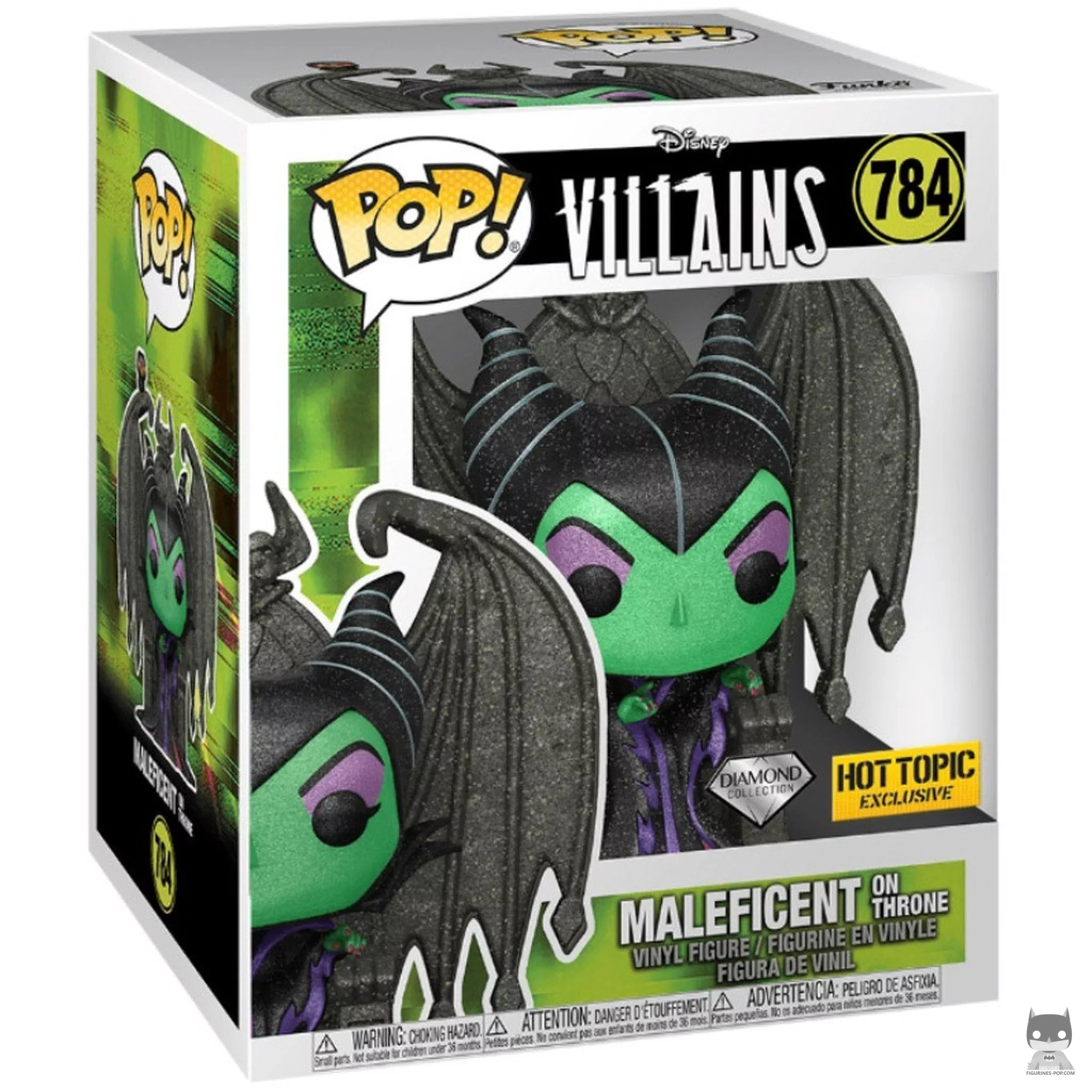 Figurine Funko POP Maléfique sur Trône (Diamond Glitter) avec boîte