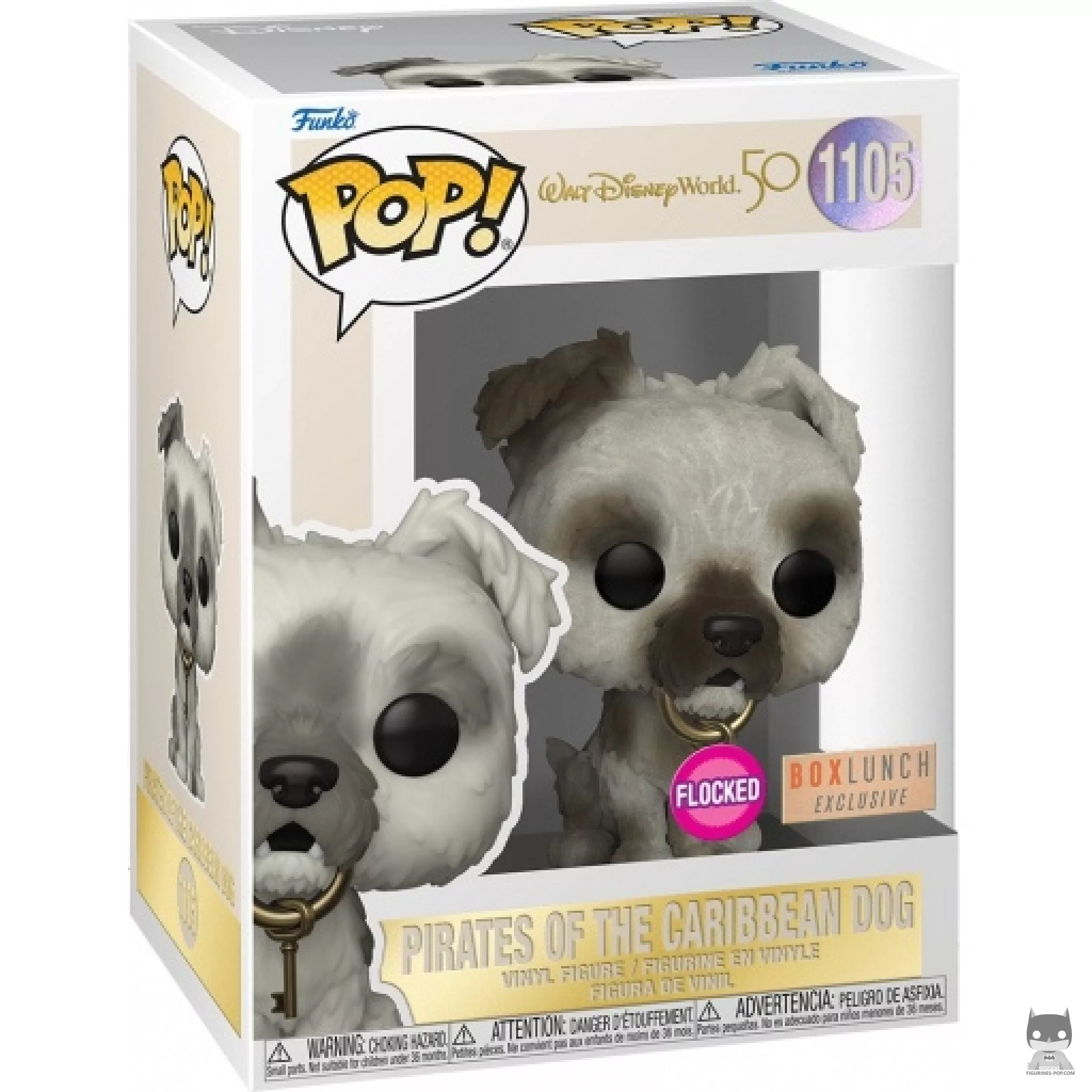 Figurine Funko POP Chien de Pirates des Caraïbes (Flocked) avec boîte