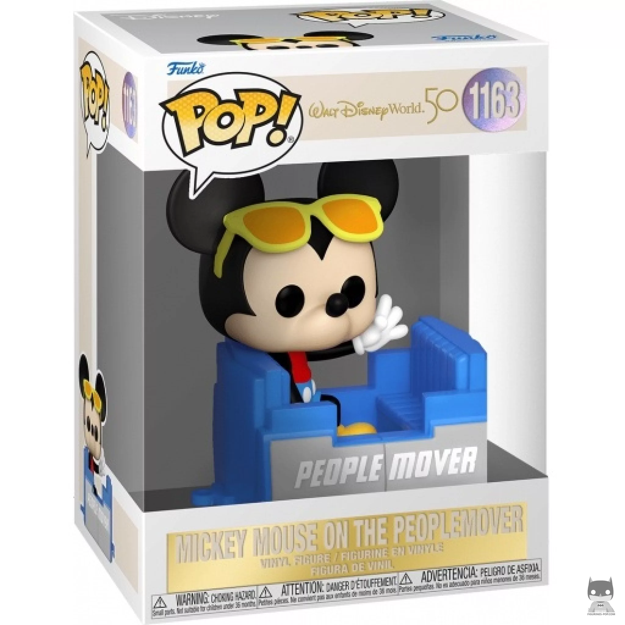 Figurine Funko POP Mickey Mouse dans l'Attraction Peoplemover avec boîte
