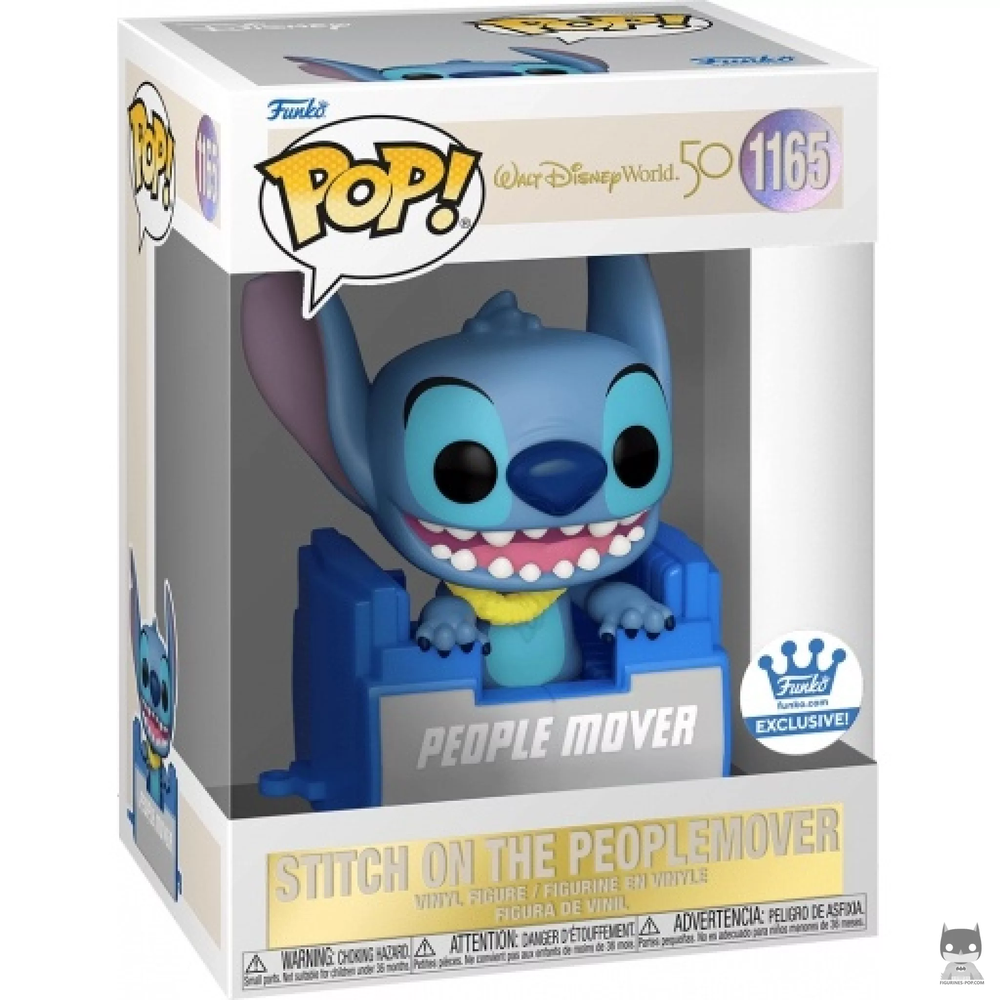 Figurine Funko POP Stitch dans l'Attraction Peoplemover avec boîte