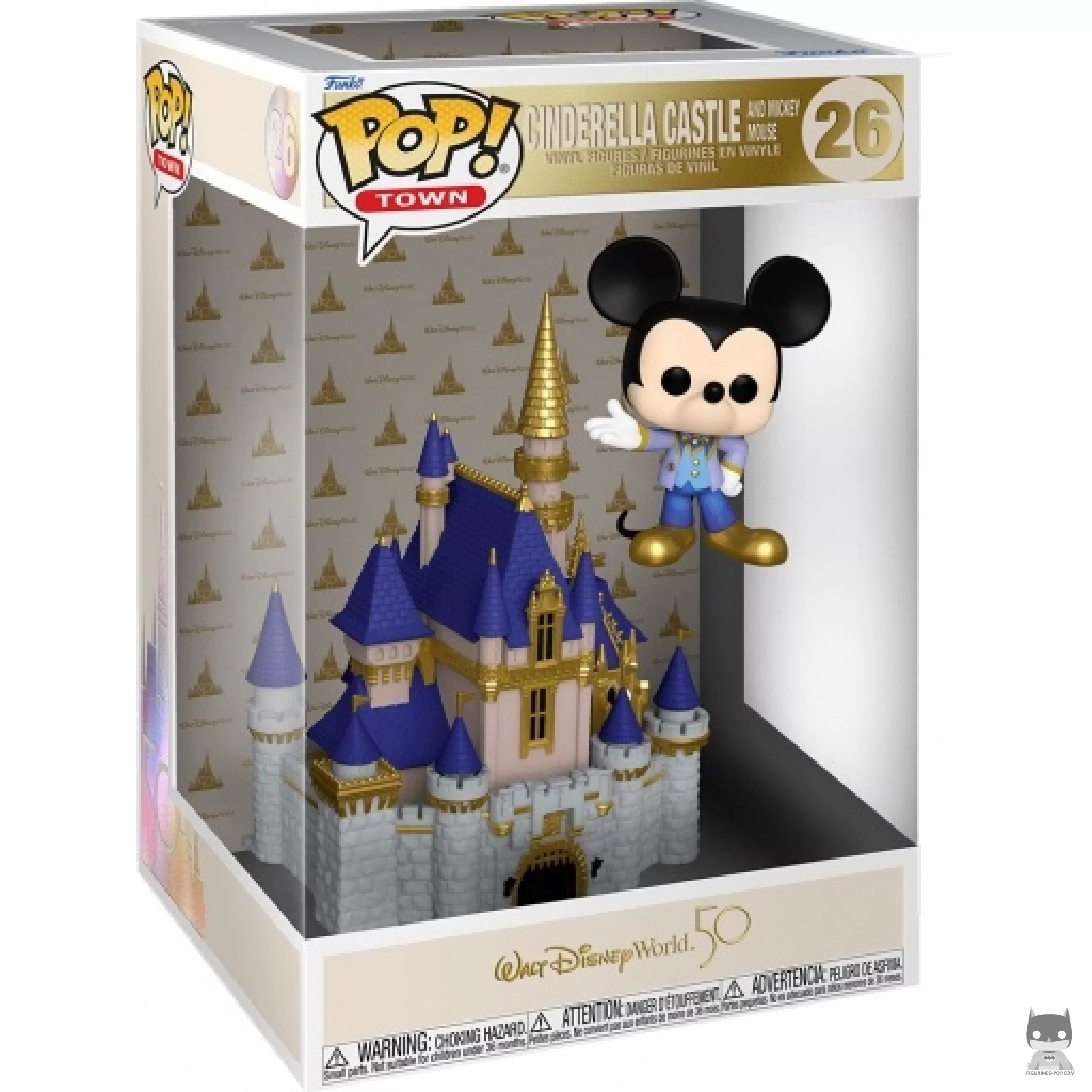 Figurine Funko POP Château de Cendrillon & Mickey Mouse avec boîte
