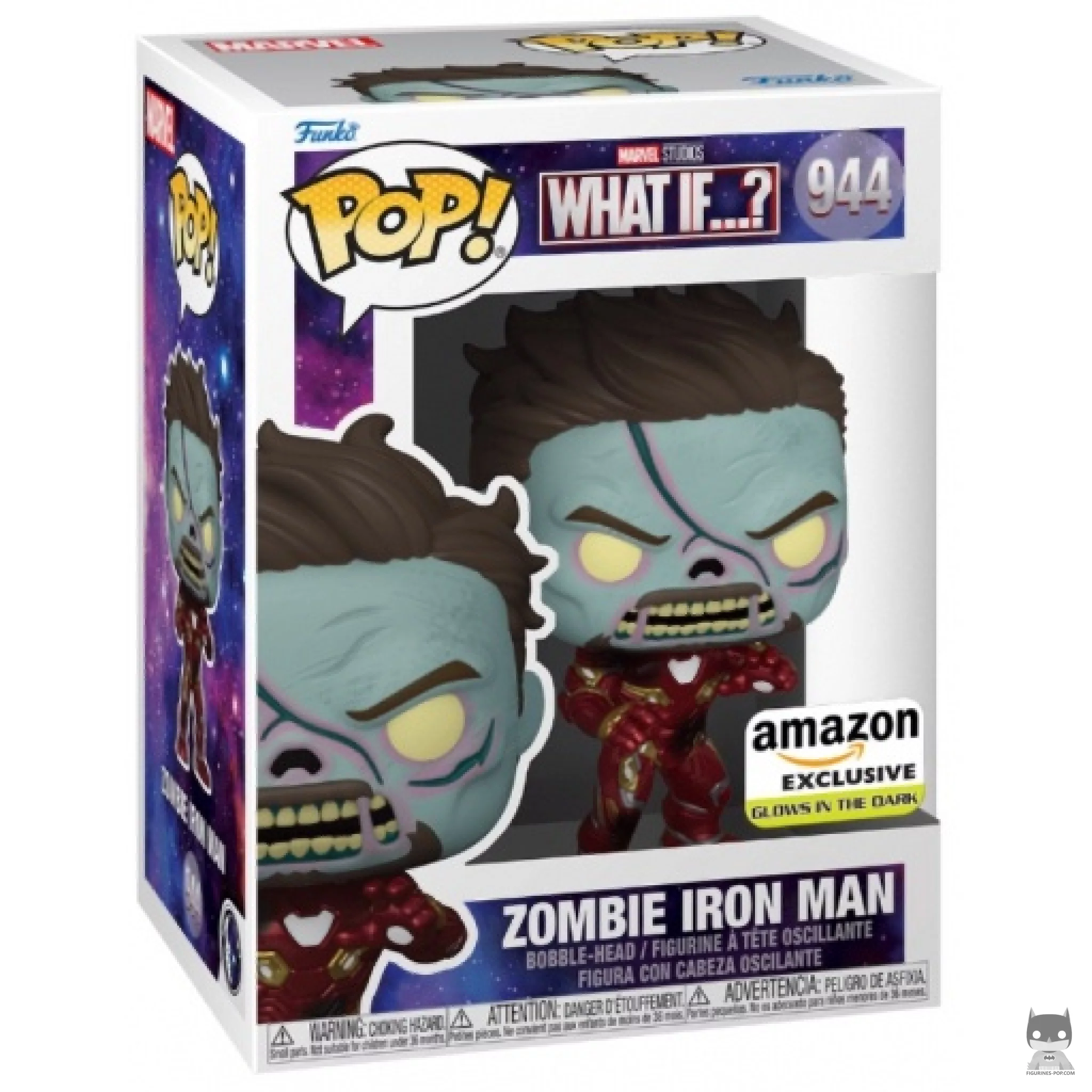 Figurine Funko POP Zombie Iron Man (Glow in the Dark) avec boîte
