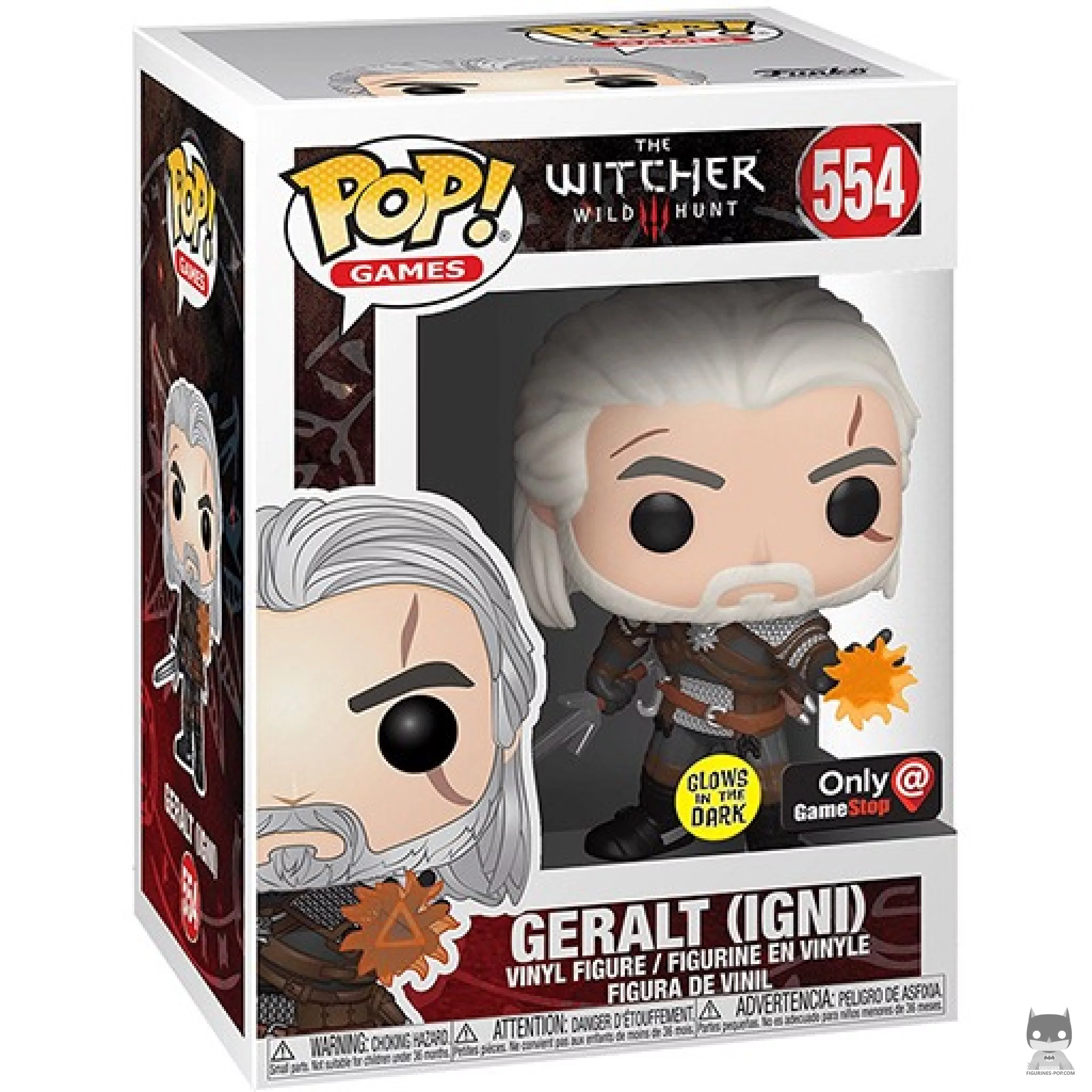 Figurine Funko POP Geralt (IGNI) avec boîte