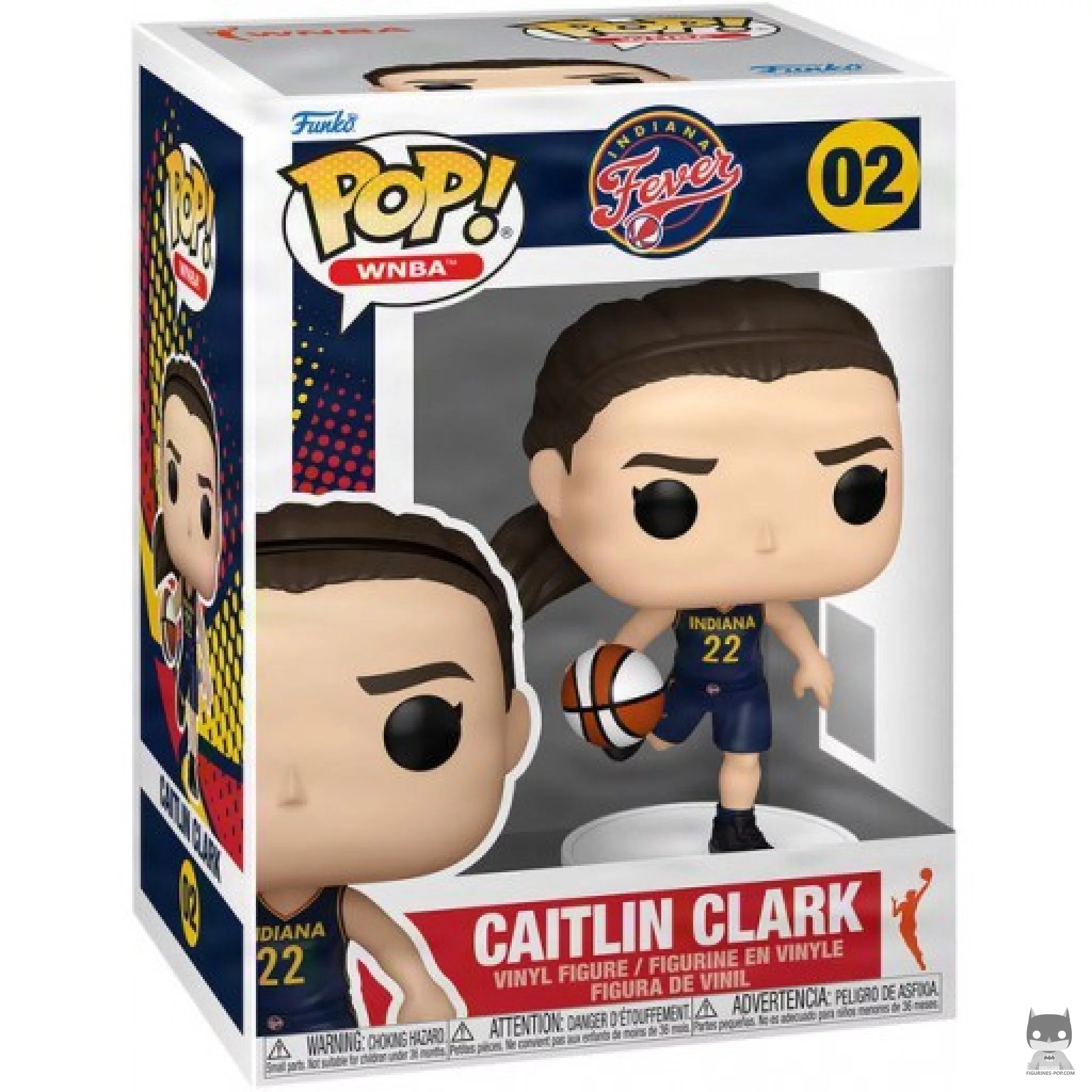 Figurine Funko POP Caitlin Clark avec boîte