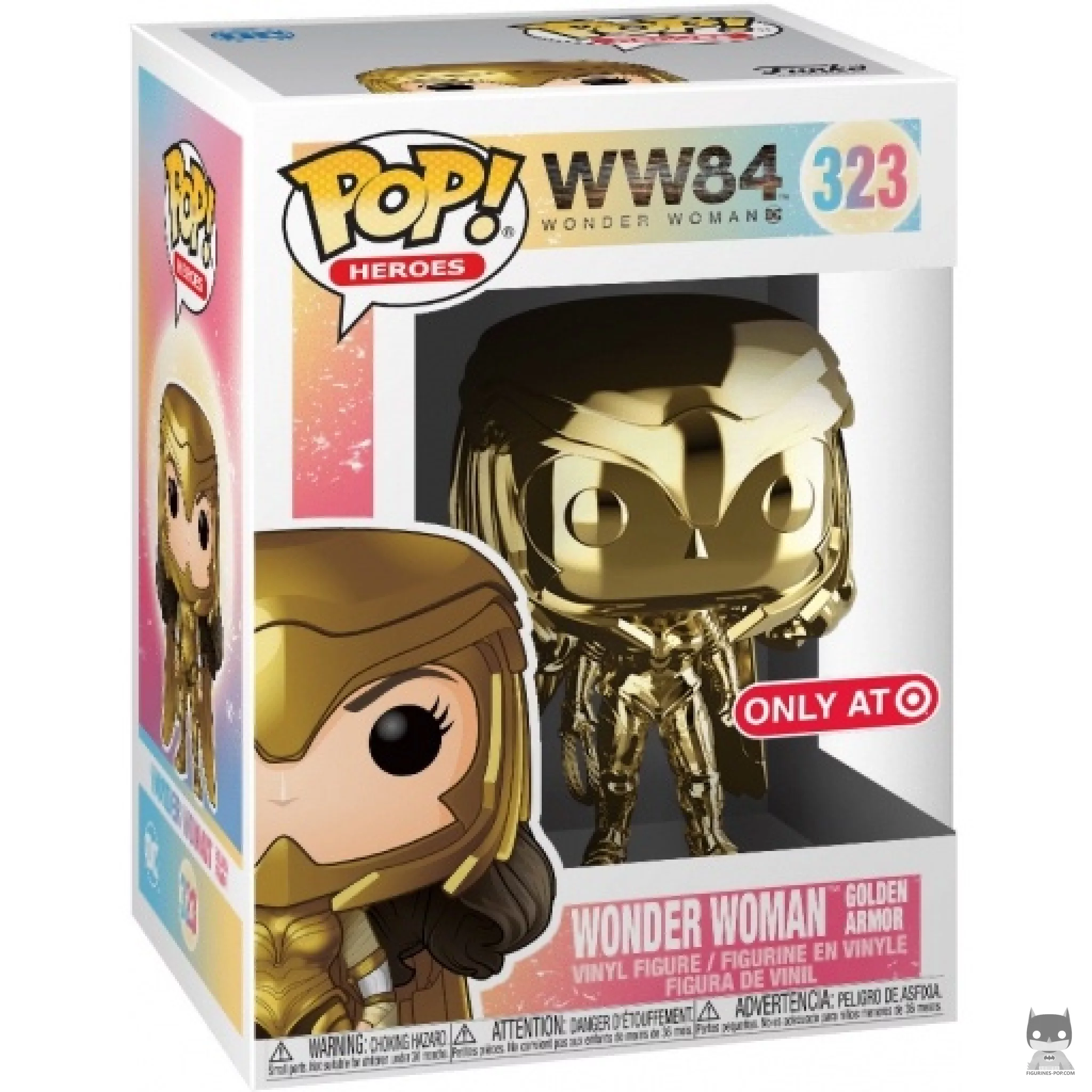 Figurine Funko POP Wonder Woman Armure en Or (Metallic) avec boîte
