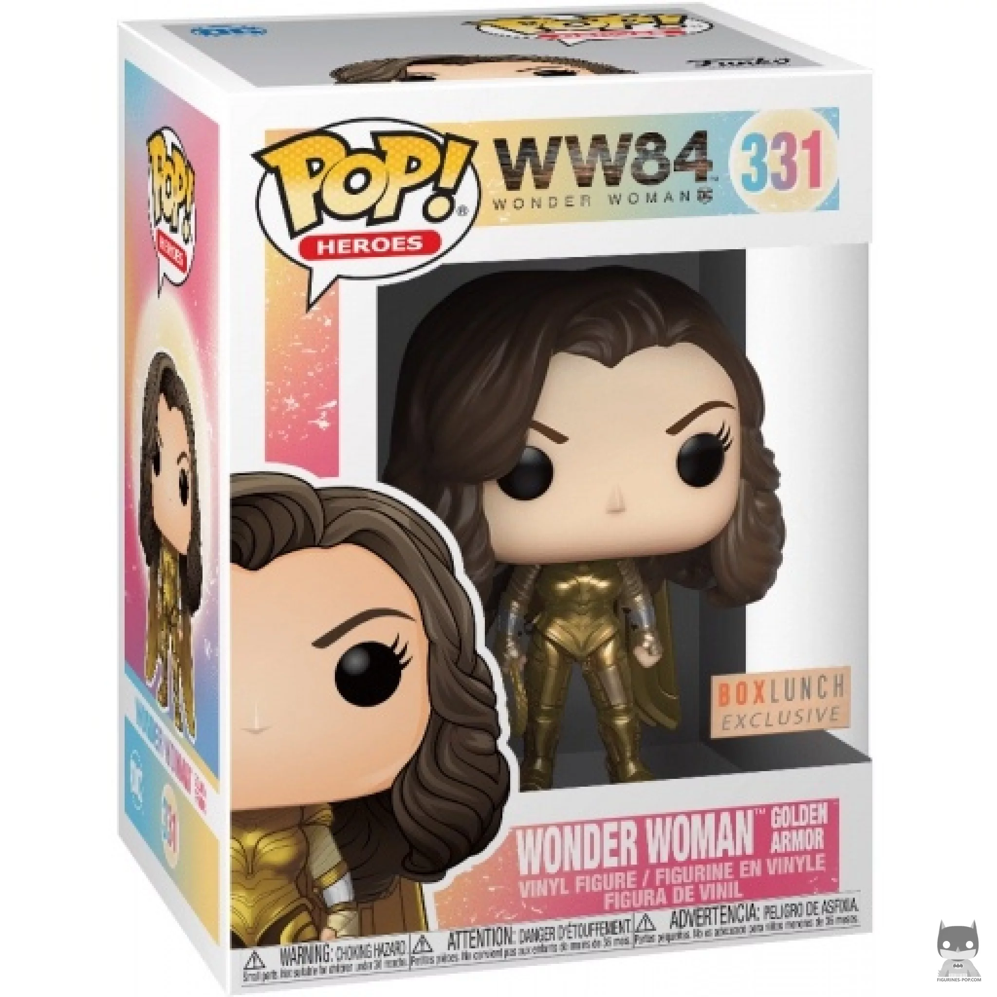 Figurine Funko POP Wonder Woman Armure en Or (Metallic) avec boîte