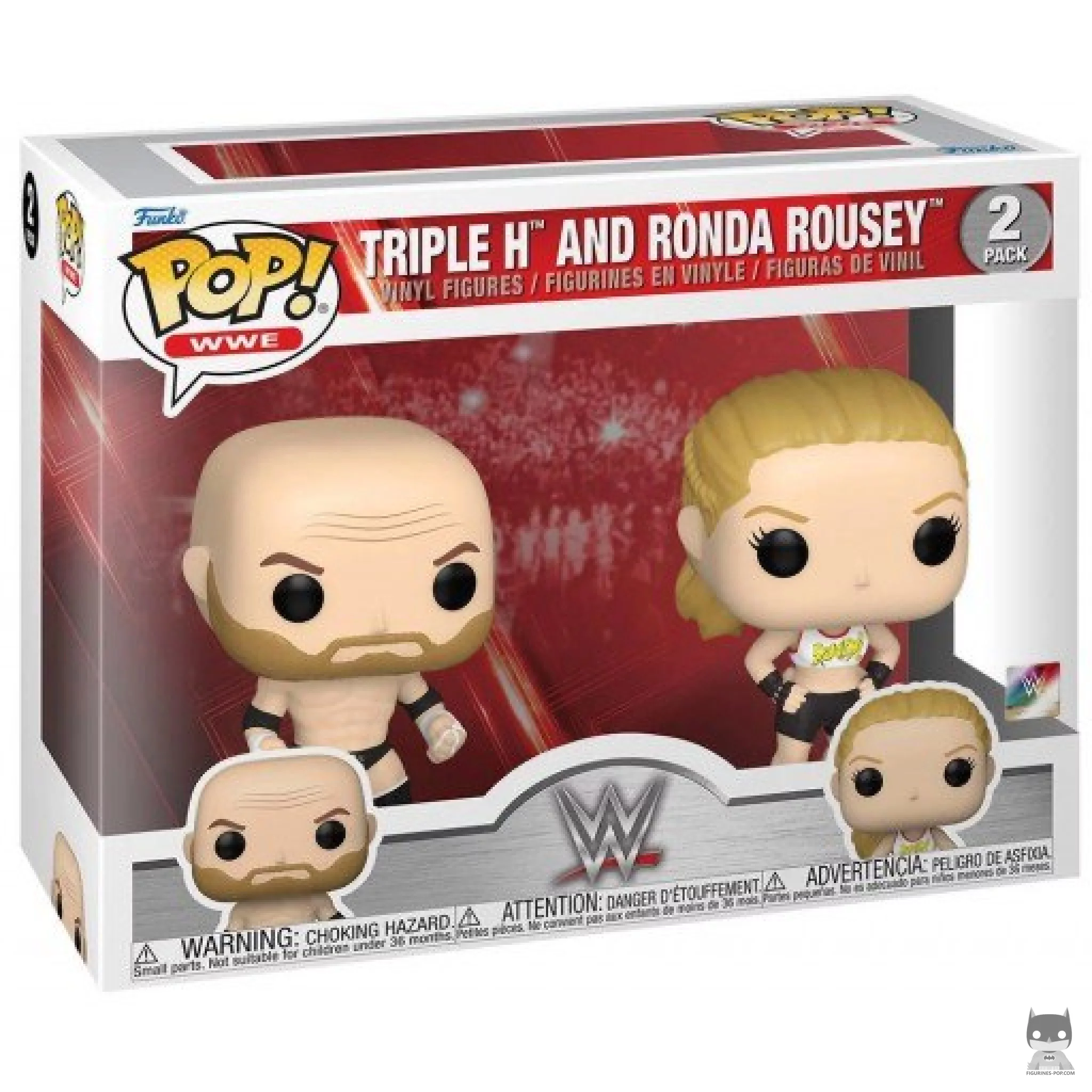 Figurine Funko POP Triple H & Ronda Rousey avec boîte