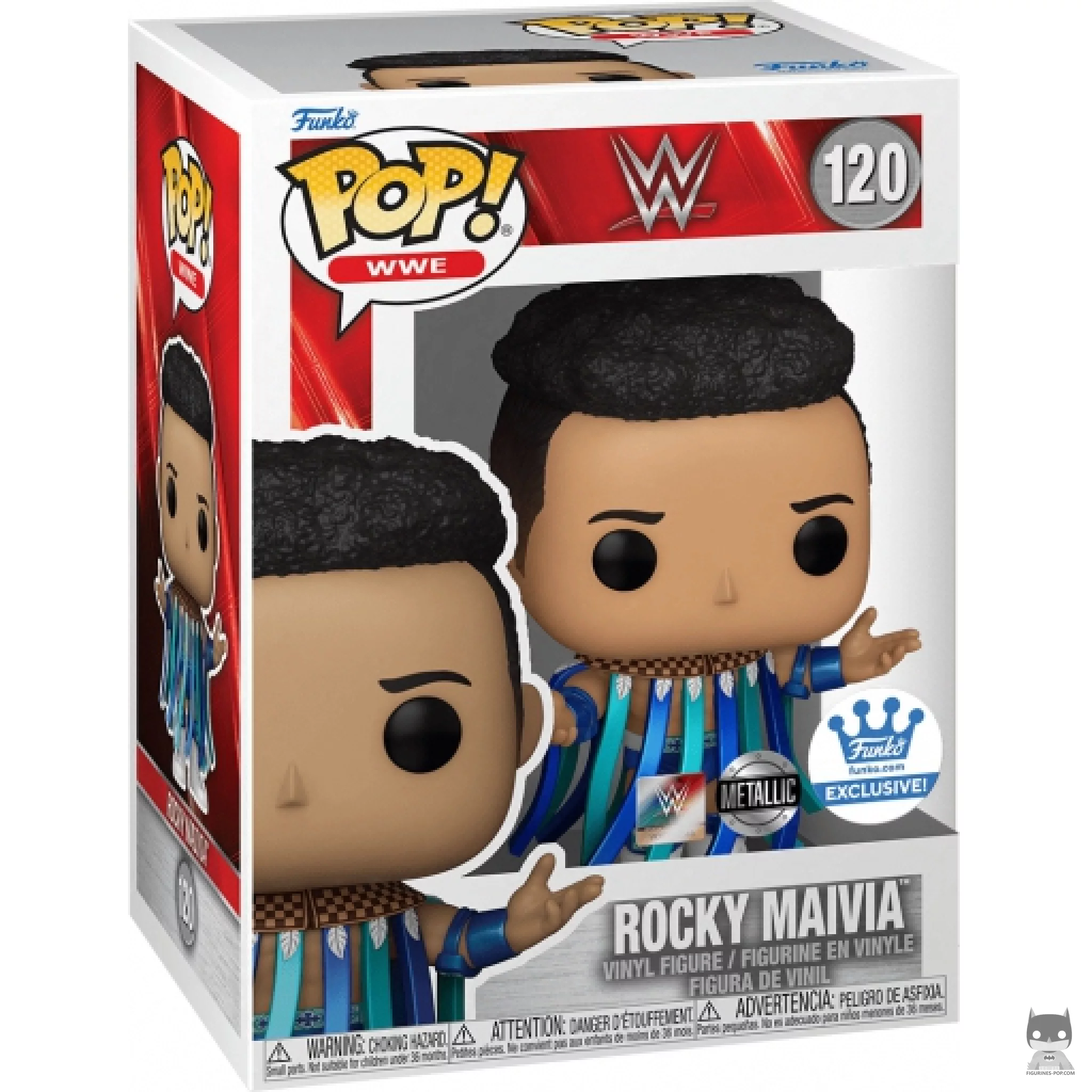 Figurine Funko POP Rocky Maivia (Metallic) avec boîte