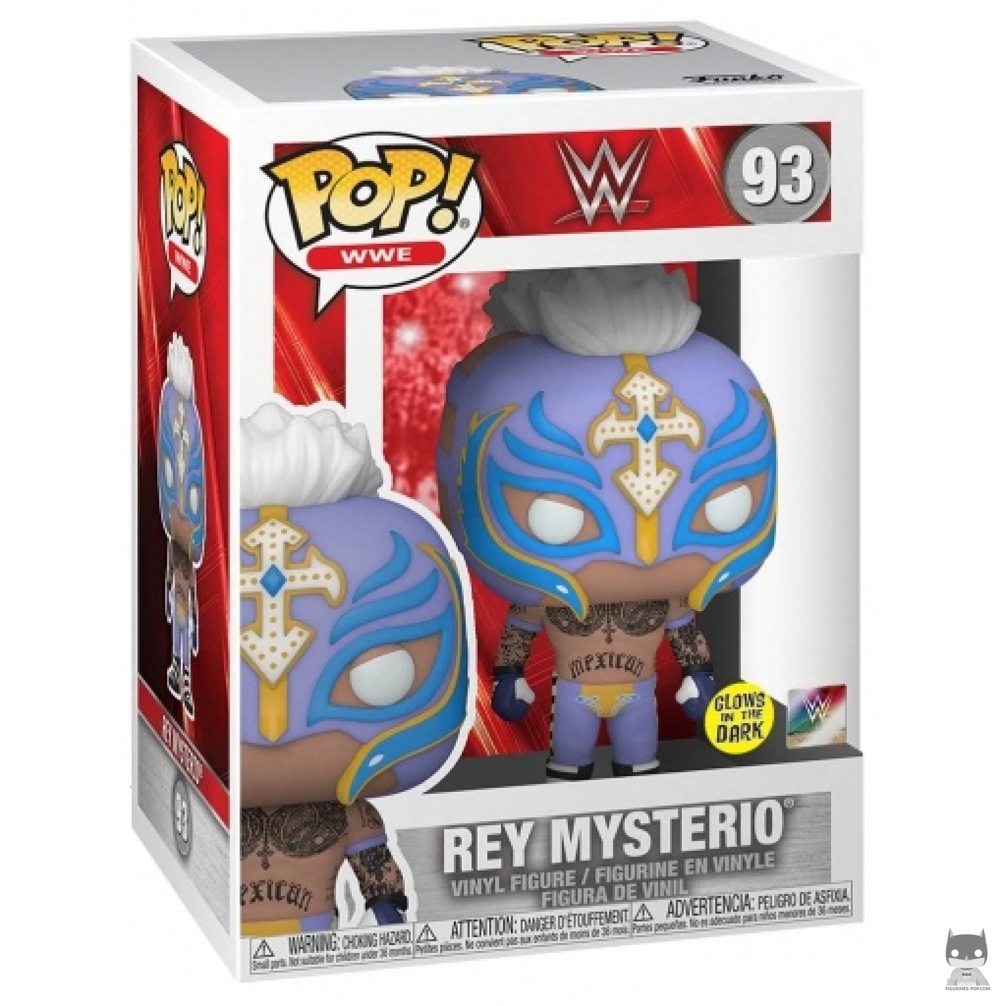 Figurine Funko POP Rey Mysterio (Glow in the Dark) avec boîte