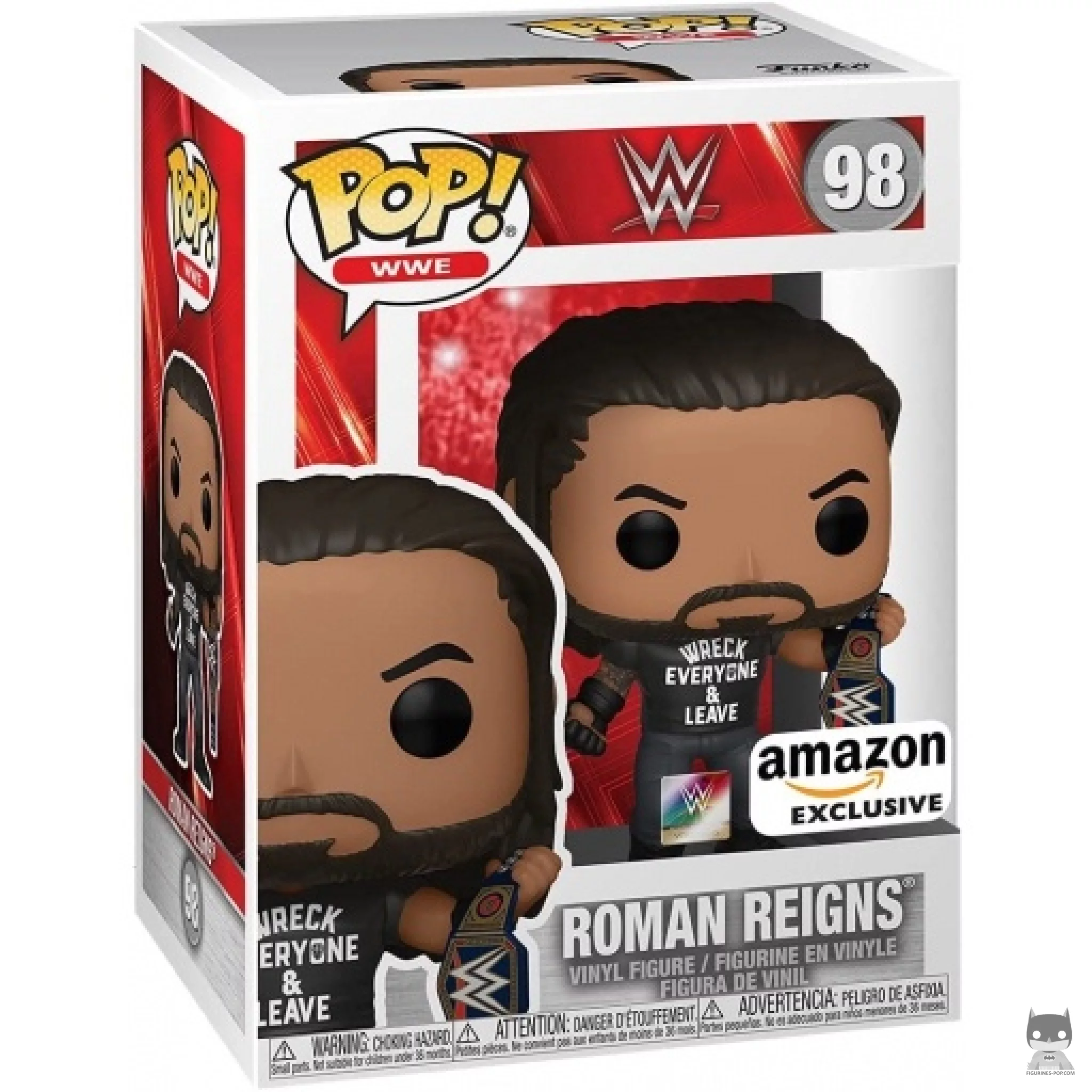 Figurine Funko POP Roman Reigns (Metallic) avec boîte