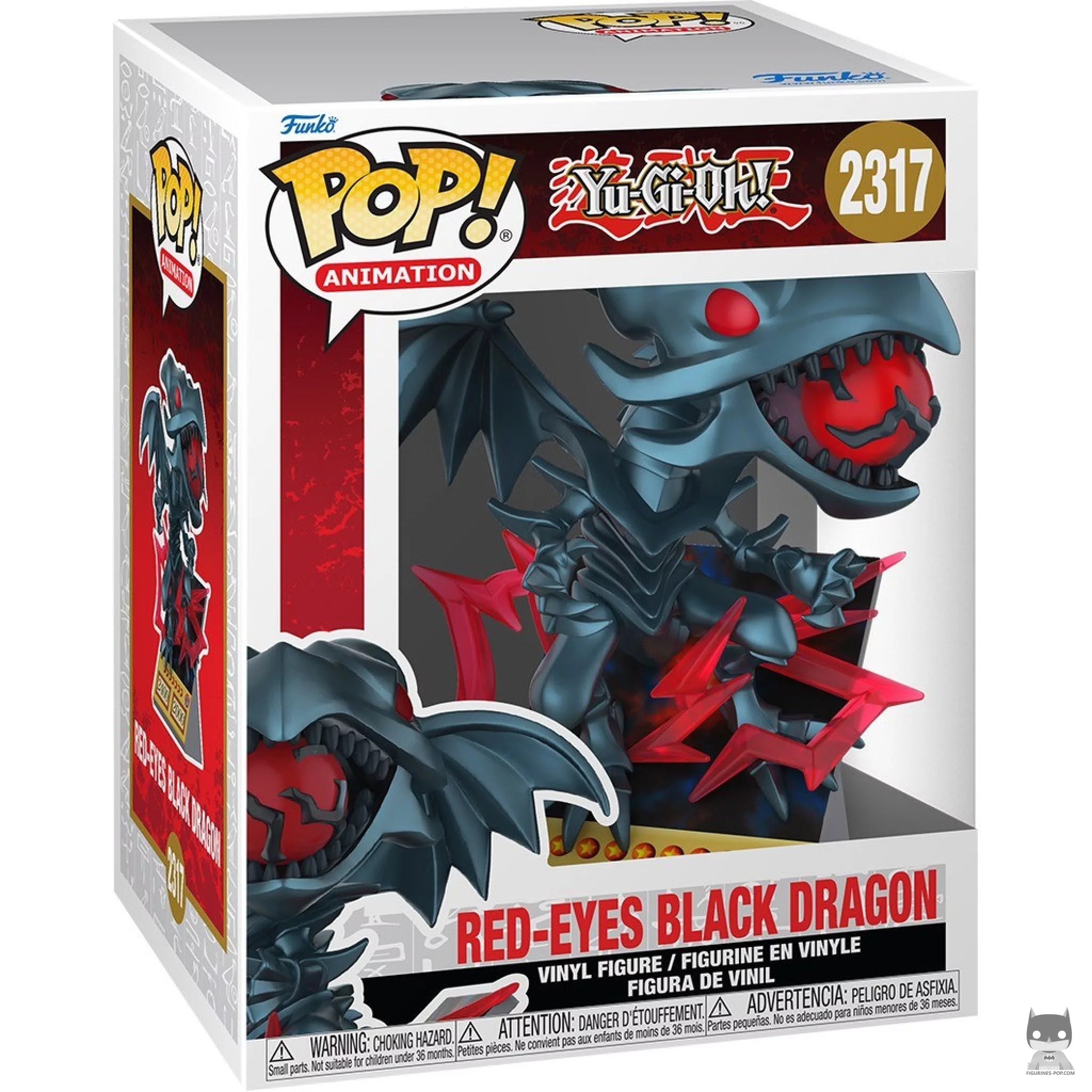 Figurine Funko POP Dragon Noir aux Yeux Rouges avec boîte