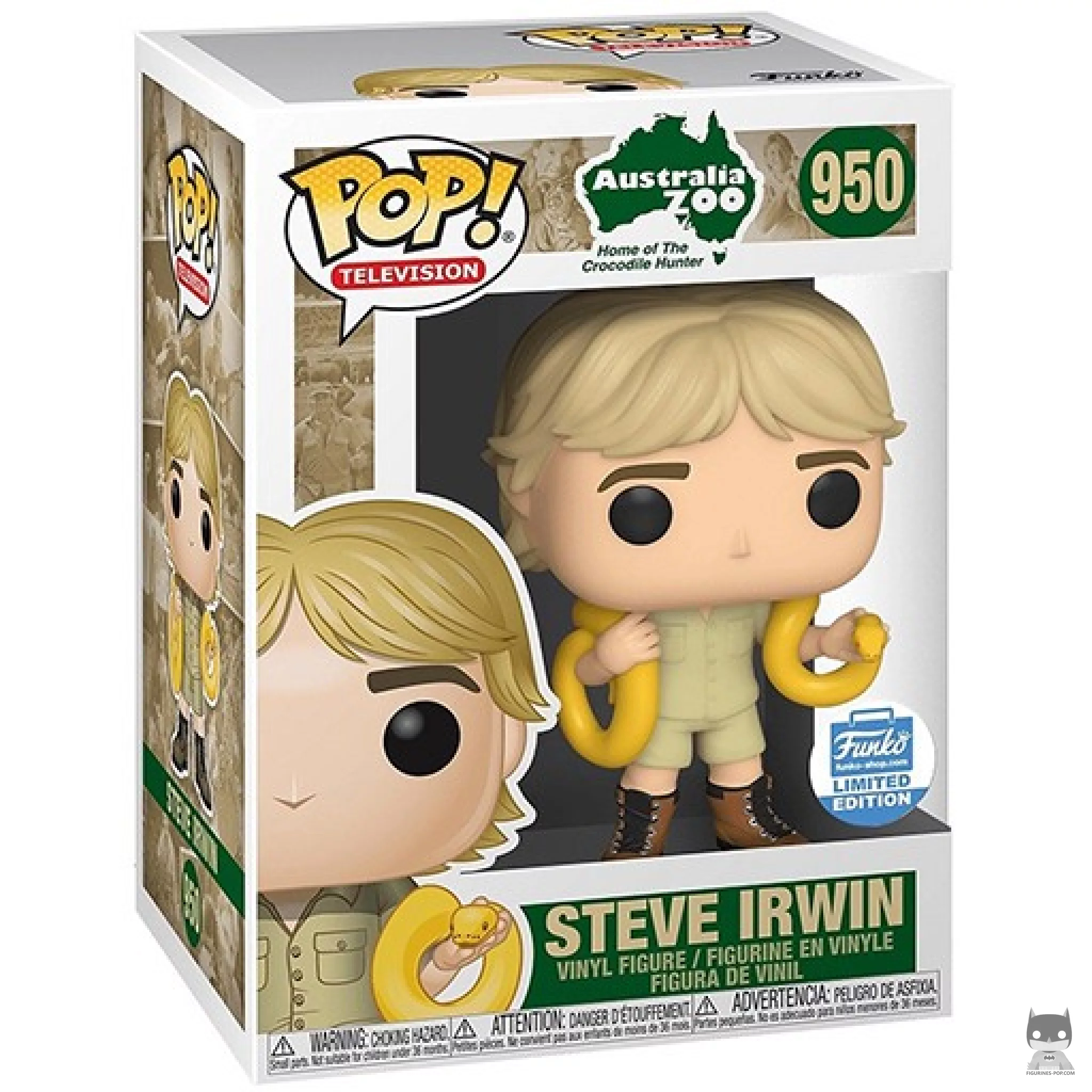 Figurine Funko POP Steve Irwin avec Serpent avec boîte