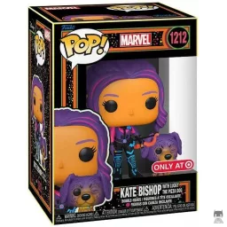 Kate Bishop avec Lucky le Chien Pizza (Blacklight)