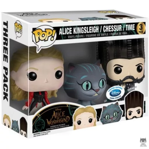 Figurine Funko POP Alice, Chessur & Time (Disney Store)