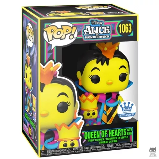 Figurine Funko POP Reine de Cœur avec Roi (Blacklight) (Alice au Pays des Merveilles)