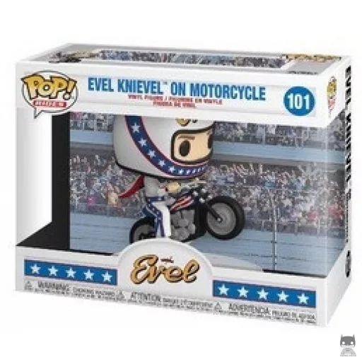 Figurine Funko POP Evel Knievel sur sa Moto (Being Evel)