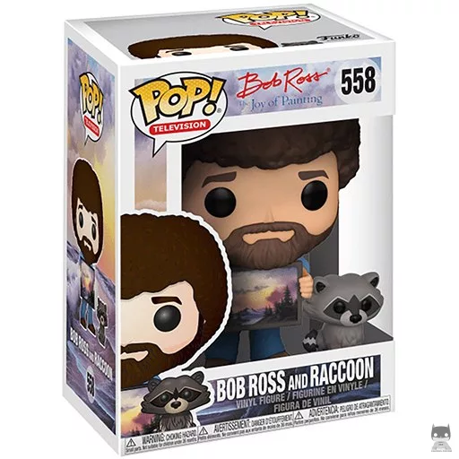 Figurine Funko POP Bob Ross (avec Raccoon) (Bob Ross)