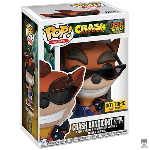 Figurine Funko POP Crash Bandicoot en tenue de Motard (Exclusive)