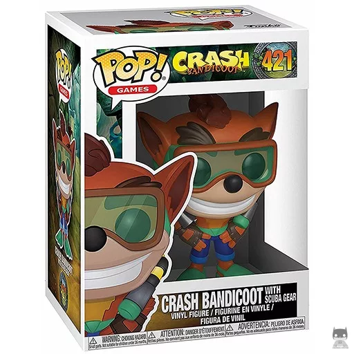 Figurine Funko POP Crash Bandicoot avec équipement de Plongée (Crash Bandicoot)