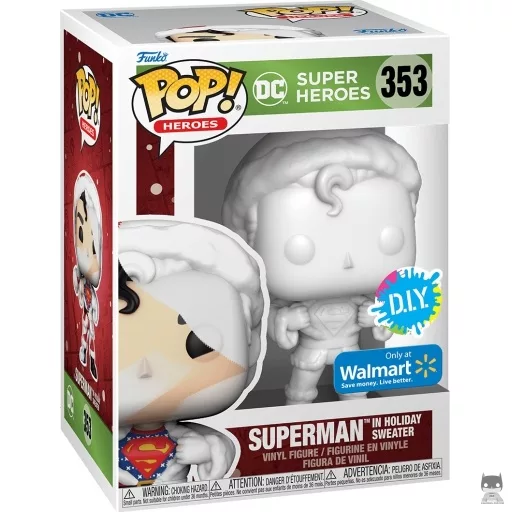 Figurine Funko POP Superman en pull de Noël (D.I.Y) (Exclusive)