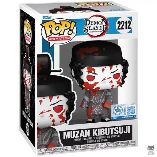 Figurine Funko POP Muzan Kibutsuji (Noir & Blanc, Ensanglanté) (Demon Slayer)