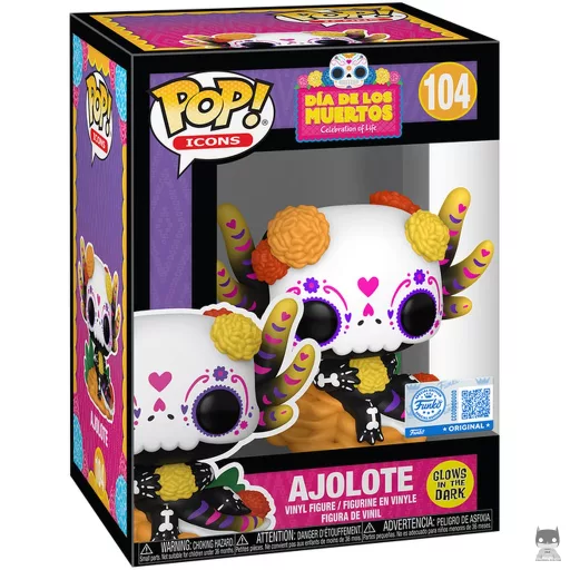 Figurine Funko POP Ajolote (Glow in the Dark) (Dia de los Muertos)
