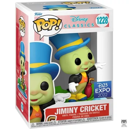 Figurine Funko POP Jiminy Cricket sur une feuille (Disney Classics)