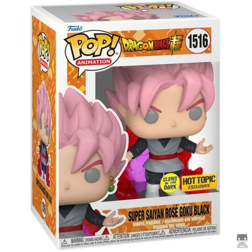 Figurine Funko POP Goku Black Super Saiyan Rosé (Glow in the Dark) (Hot Topic)