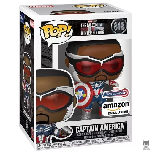 Figurine Funko POP Captain America avec bouclier (Falcon et le Soldat de l'Hiver)