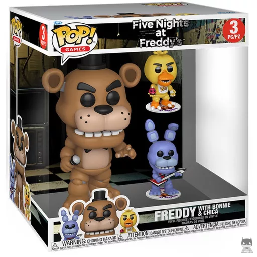 Figurine Funko POP Freddy avec Bonnie & Chica (Supersized) (Five Nights at Freddy's)