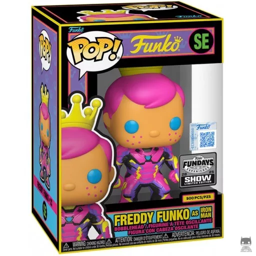 Figurine Funko POP Freddy Funko en Iron Man (Black Light) (FunDays 2025)