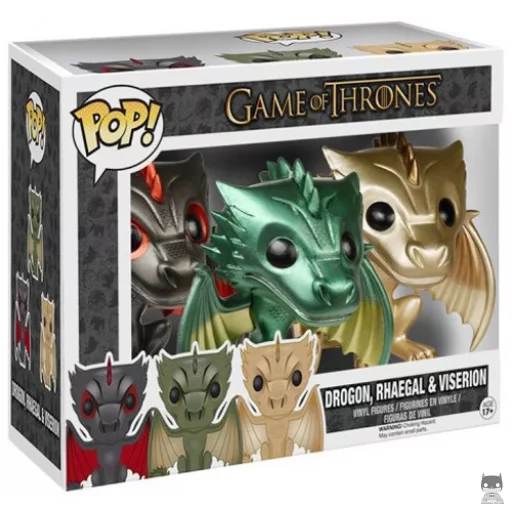 Figurine Funko POP Drogon, Viserion, & Rhaegal (Metallic) (Metallic)