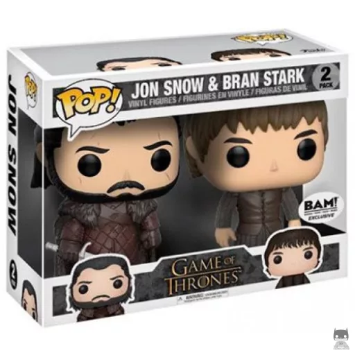 Figurine Funko POP Jon Snow & Bran Stark (Game of Thrones)