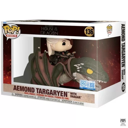 Figurine Funko POP Aemond Targaryen avec Vhagar (House of the Dragon : Day of the Dragon (Game of Thrones))